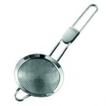 Leifheit Colador de cocina con mango fino, colador metálico con apoyo para el pulgar, colador fino con un orificio para colgar y 7,5 cm de diametro