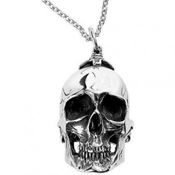 Wildcat Big Skull Hombre Collar Standard, Acero Inoxidable,