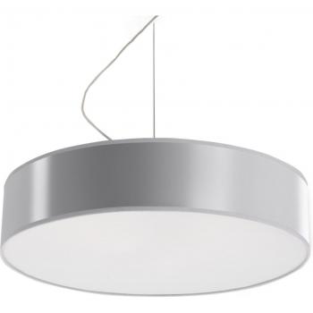 Lámpara de Techo Arena 45 Gris E27 Colgante PVC Gris Claro 3 Bombillas LED Suspendida