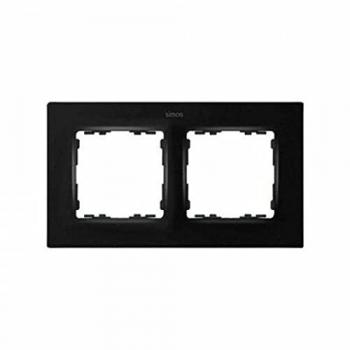Marco negro mate para 2 elementos Simon 82 Concept 8200627-098