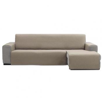 Funda Sofá Chaise Longue Acolchada Reversible 280 cm Color Beige Modelo Ramos