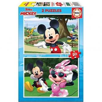 Educa 18884 Disney Mickey and Friends. 2 Puzzles Infantiles de 20 Piezas. +4 años. Ref, Multicolor