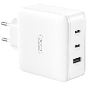 CARGADOR DE CORRIENTE CE14 100W 2 X TIPO C + 1 X USB XO BLANCO