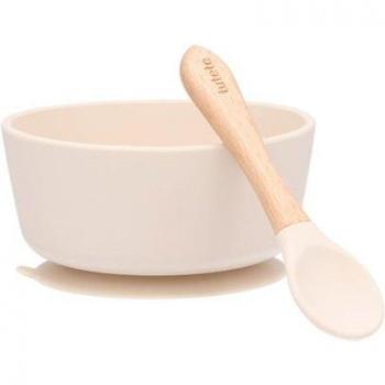 Tutete Kit Bol con Ventosa + Cuchara Ivory