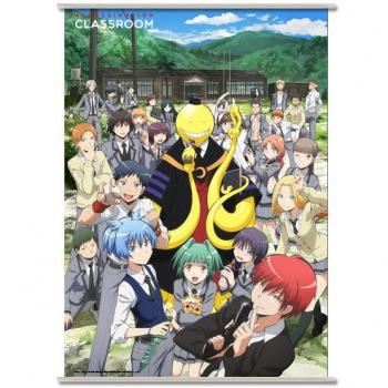 Poster Tela Enrollable Assassination Classroom Koro & Estudiantes, 90 x 60 cm