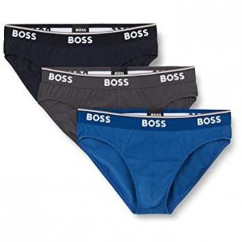 Pack 3 Slips BOSS Power para Hombre - Azul, Marino y Gris (S) - Algodón Homewear