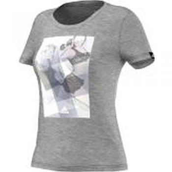adidas B&B Feres - Camiseta para mujer, color gris, talla L