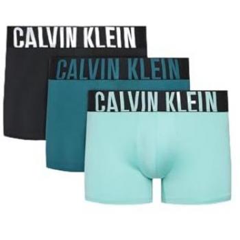 Calvin Klein Intense Power 3-Pack Men's Trunks with Elastic Logo Waistband - Size S