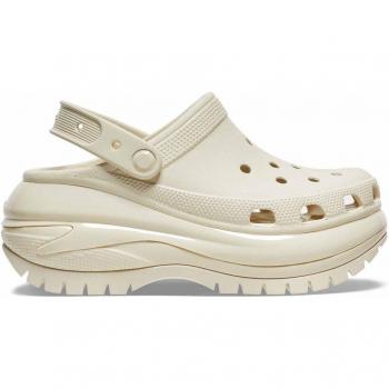 Crocs Unisex Mega Crush Clog - Classic Beige Comfort Footwear