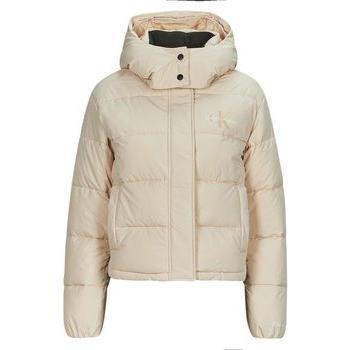 Calvin Klein Beige Long-Sleeved Jacket with Removable Hood - XL