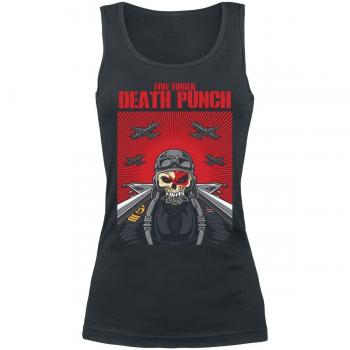Five Finger Death Punch Skull Pilot Top Mujer Negro S