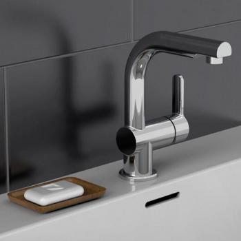 Grifo mezclador de lavabo con ducha extraíble LONDON cromado