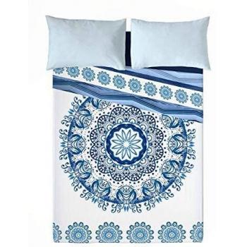 Costura S2801196 Juego de Sábanas Greek Indigo, Cama de 150, Multicolor, 230 x 270 cm