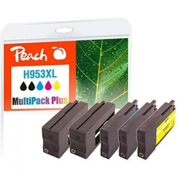 Pack de 5 Cartuchos de Tinta Compatibles HP 953XL (2 Negro, Cian, Magenta, Amarillo) para OfficeJet Pro