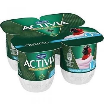 Activia Cremoso Sabor Frutos Silvestres 0% M.G. 4x120 g