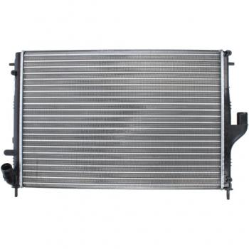 Radiador de refrigeración del motor NISSENS 637613, Aluminio, dimensiones 590 x 415 x 20 mm, Aletas unidas mecánicamente, compatible con DACIA Sandero I y Duster SUV