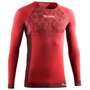 Camiseta termorreguladora unisex Lurbel Win Long Sleeves roja/negra