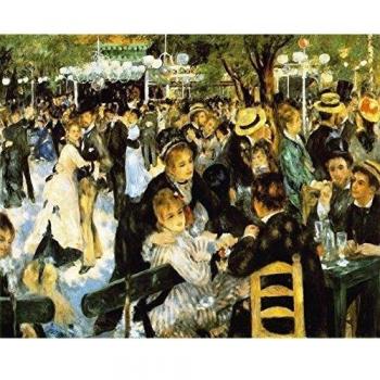 Cuadro Lienzo, Impresión Digital - Baile En El Moulin De La Galette Pierre Auguste Renoir, cm. 80x100 - Decoración Pared