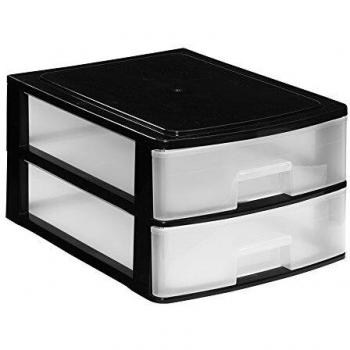 Great Plastic L/2 CAJ. STYLO 355x265x180 Negro, Plastico, Neutro, 32x26x18