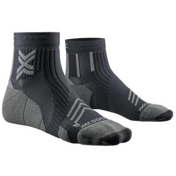 Calcetines X-Socks Run Expert Ankle, Unisex adulto, Gris/Negro, Talla 45-47