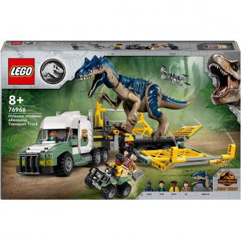 LEGO® 76966 Misiones Dinosaurio: Camión de Transporte del Allosaurus - Juego de construcción, incluye un camión y figura de Allosaurus, recomendado para mayores de 7 años