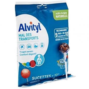 Alvityl Mal des Transports - Trajet tranquilo y sereno - 10 chupetes