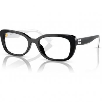 Miu Miu MU07VV 10G1O1 Armazones para Mujer Negros, Lentes Recetados Para Mujer Negros, Gafas Recetadas para Mujer Negras