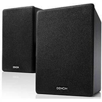 Denon SCN10BKEM - Altavoces de alta fidelidad bidireccionales para sistema de sonido de TV, 2 x 65 W, compatible con receptores y amplificadores, diseño elegante, color negro SCN10BKEM