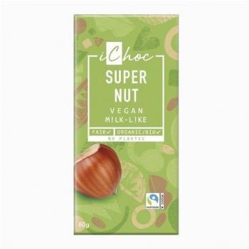 iChoc Vegan Hazelnut Chocolate Bar Organic 80g