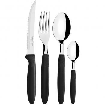 Cubertería Tramontina Ipanema Negro Acero Inoxidable 25 Piezas