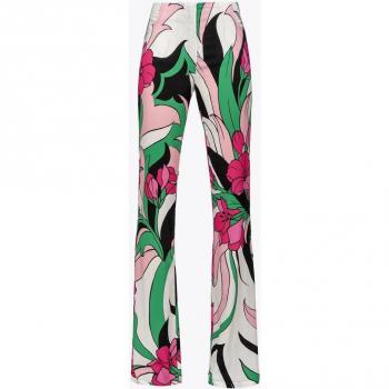 PINKO Wide Trousers, Multicolor, Size S, Stylish Pants for Women