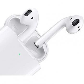 Apple AirPods (2da Generación) con Estuche de Carga Inalámbrica y Micrófono Integrado - Blanco, Modelo MRXJ2ZM/A