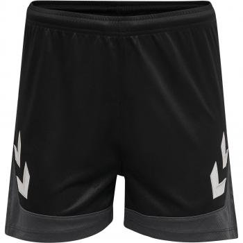 Hummel Pantalones Cortos Lead Negro Mujer - Pantalones cortos deportivos, color negro, diseño moderno, tejido ligero y transpirable, ajuste cómodo, ideal para actividades deportivas y uso diario