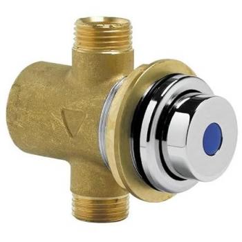 Grifo para lavabo empotrado temporizado con fijación a pared Idral 08140SP Cromo
