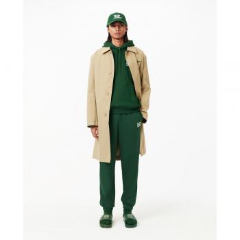 Sudadera unisex jogger con capucha Lacoste Slogan Graphic verde oscuro - M