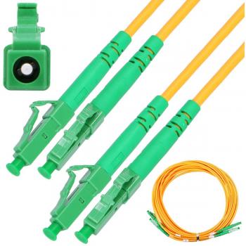 Cable de fibra óptica Extralink LC/APC-LC/APC, monomodo, duplex 2m G.657.A1 amarillo