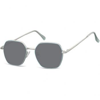 Geometric Full Rim Metal Men's Prescription Sunglasses Blue Size 53 - SmartBuy Collection