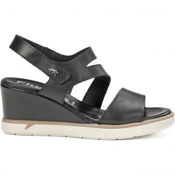 Sandalias abiertas de mujer en piel