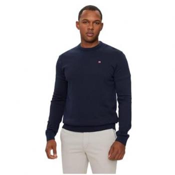 Napapijri Droz Men's Round Neck Sweater, Dark Blue, Size 2XL