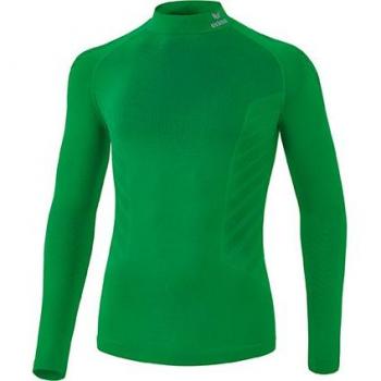 Erima Camiseta de Manga Larga Compression Athletic con cuello alto, diseño atlético, material compresivo y ajuste ceñido