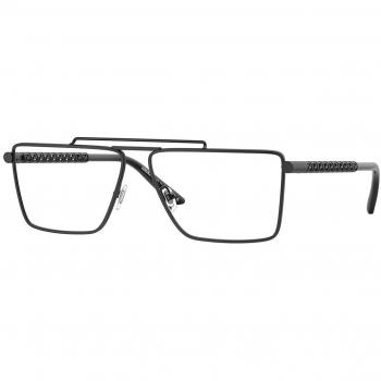Versace VE1295 1433 Gafas Recetadas para Hombre Negras con armazón negro y lentes de 57 mm