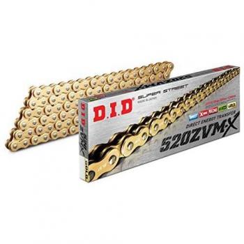 Cadena de transmisión D.I.D 520 ZVM-X X 108 con tecnología X-Ring y color dorado
