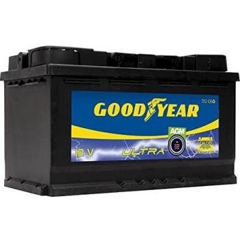 Goodyear AGM Start-Stop Car Battery 80Ah 800A with Charge Indicator