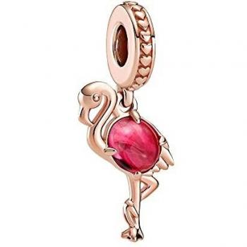Colgante de flamenco rosa de cristal de Murano