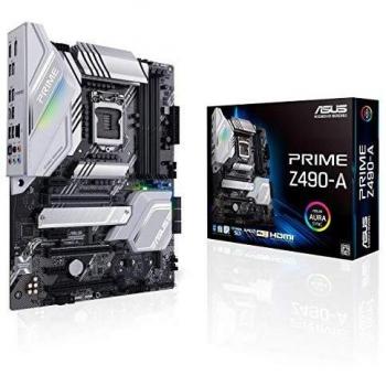 ASUS PRIME Z490-A - Placa Base ATX Intel de 10a gen LGA 1200 con VRM 12+2 fases DrMOS, dual M.2, DDR4, LAN 2.5Gb, HDMI, DP, USB 3.2 gen 2, USB de tipo C, Thunderbolt 3 e iluminación RGB Aura Sync