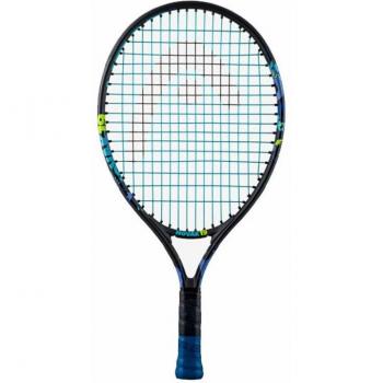 Raqueta de tenis Head Novak 19 azul, ligera, diseño ergonómico, adecuada para principiantes y niños, tamaño de cabeza de 19 pulgadas, mango cómodo y antideslizante