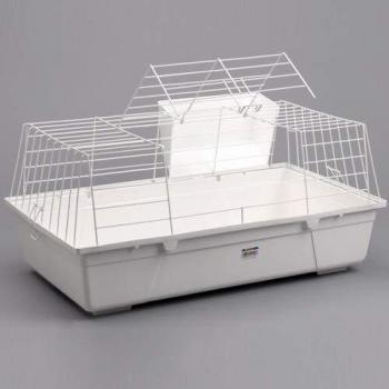 Jaula para Conejos - 70x40x32 cm - Proporcionarás a tu Mascota un Hogar Adecuado y Seguro - Incluye un Comedero para el Heno - Materiales Resistentes y Duraderos - Alamber