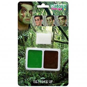 Pintura de Cara Gran Fiesta - Soldier para Adultos, incluye colores vibrantes, fácil de aplicar y remover, resistente al agua, no tóxica y adecuada para piel sensible