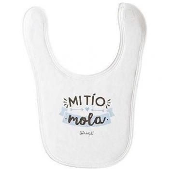 Mr. Wonderful WOA03701ES - Babero Mi tío mola, talla 38, 0 -18 meses, color blanco