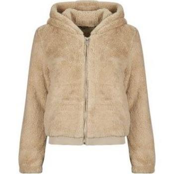 Only Newanna Women's Sherpa Hoodie Jacket in Beige